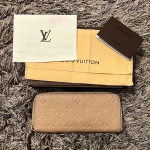 Louis Vuitton CLÉMENCE WALLET - leather LV print beige